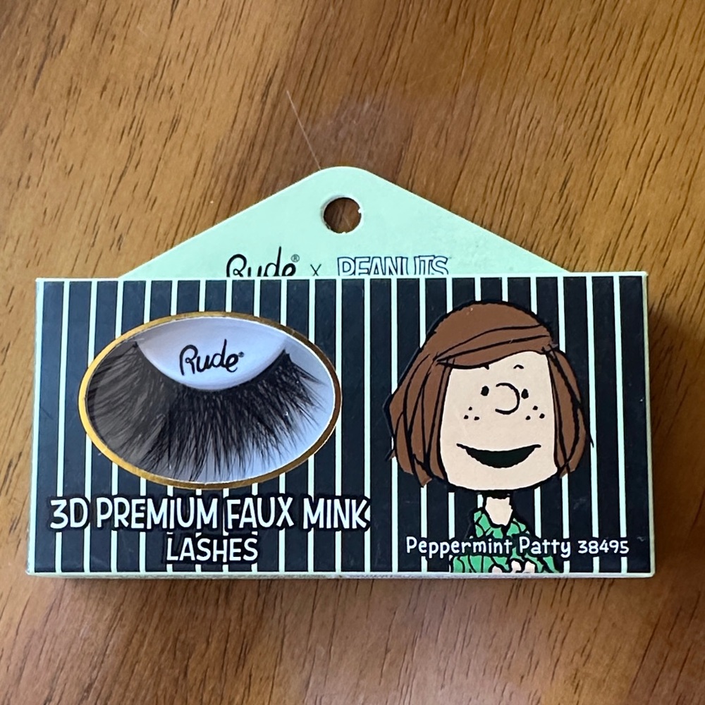 RUDE Black 3D Premium Faux Mink Lashes — Peppermint Patty Edition NWT